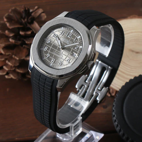 Aqua-Tropic Mod Silver - Reloj personalizado con movimiento automático NH35 y cristal de zafiro | XP Watch Co.