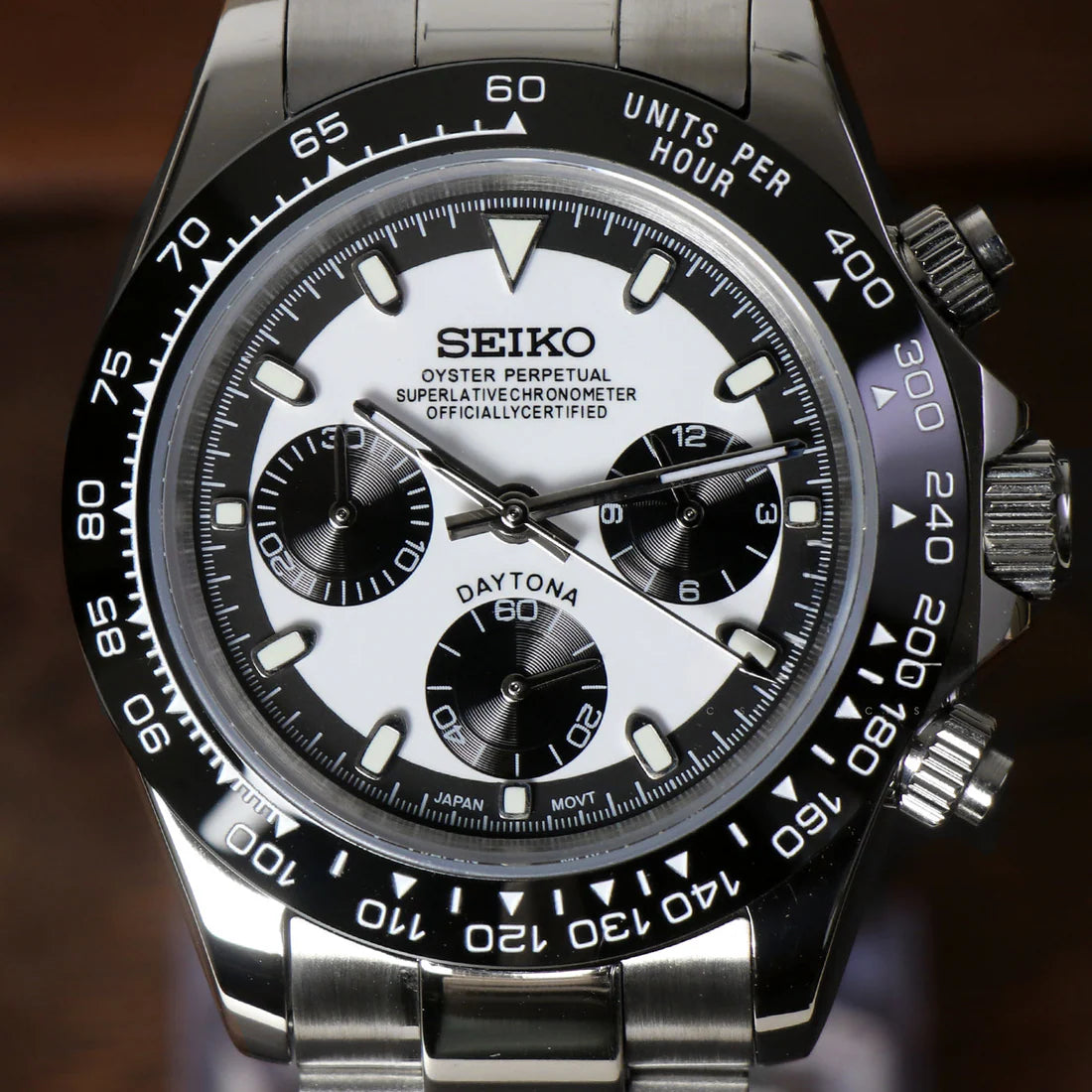 D-Racing "Ceramic White" - Reloj personalizado con cristal de zafiro y movimiento automático NH35 | XP Watch Co.