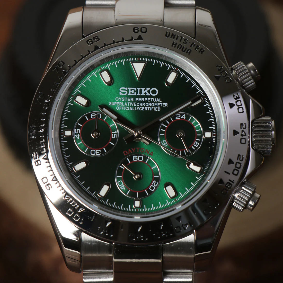 D-Racing "Emerald" - Reloj personalizado con cristal de zafiro y acero inoxidable 316L | XP Watch Co.