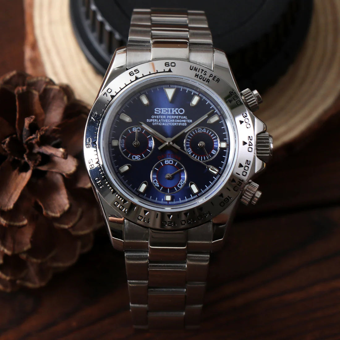 D-Racing "Ocean Blue" - Reloj personalizado con cristal de zafiro y acero inoxidable 316L | XP Watch Co.