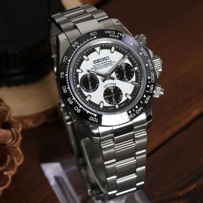 D-Racing "Ceramic White" - Reloj personalizado con cristal de zafiro y acero inoxidable 316L | XP Watch Co.