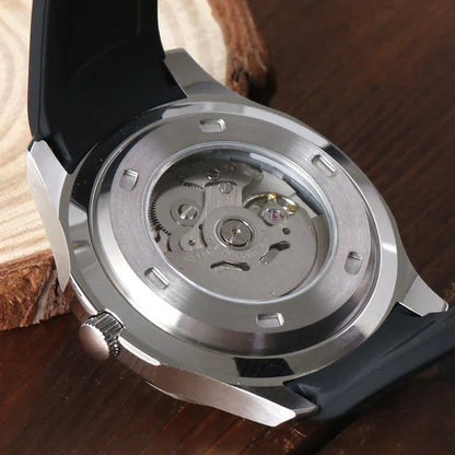 Aqua-Tropic Mod Silver - Reloj personalizado con movimiento automático NH35 y cristal de zafiro | XP Watch Co.