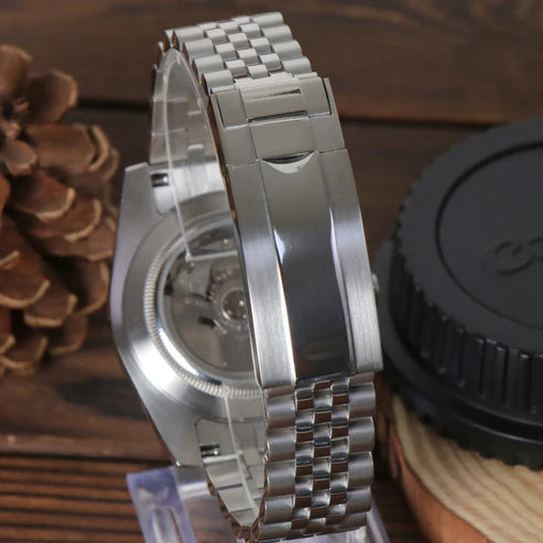 Sky-Dweller "Negro" - Reloj personalizado con movimiento automático NH35 y acero inoxidable 316L | XP Watch Co.