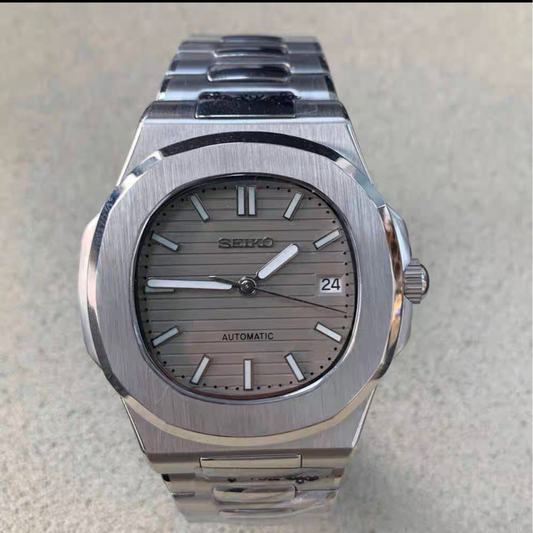 XP XP Mod Nautic Mod "Silver Grey" con movimiento NH35 automático, cristal zafiro y acero 316L | XP Watch Co.