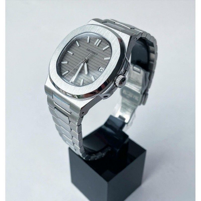 Nautic Mod "Silver Grey" - Reloj personalizado con movimiento automático NH35 y cristal de zafiro | XP Watch Co.
