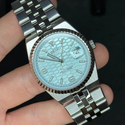 Land-Dweller Mod "Ice Blue" Dial - Reloj personalizado con movimiento automático NH35 y cristal de zafiro | XP Watch Co.