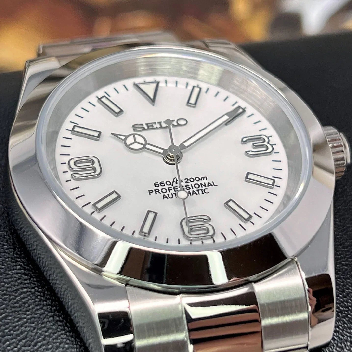 DJ-Fluted "White" (Non-Fluted Bezel) - Reloj personalizado con movimiento automático NH35 y cristal de zafiro | XP Watch Co.
