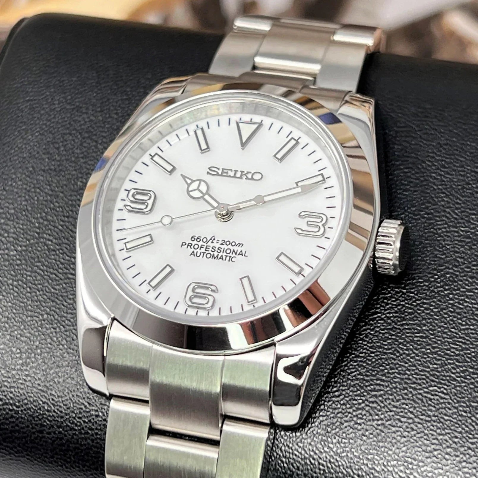 DJ-Fluted "White" (Non-Fluted Bezel) - Reloj personalizado con cristal de zafiro y acero inoxidable 316L | XP Watch Co.