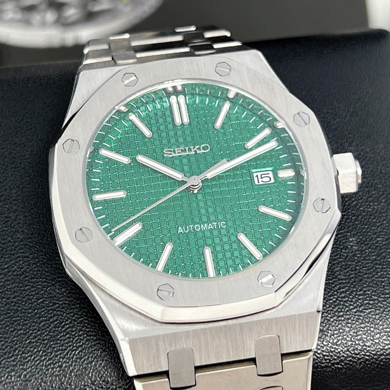 ROAK "Emerald Green" - Reloj personalizado con cristal de zafiro y movimiento automático NH35 | XP Watch Co.