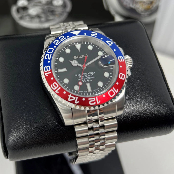 Sub-Diver "Pepsi" con movimiento NH35, cristal zafiro y acero 316L | XP Watch Co.