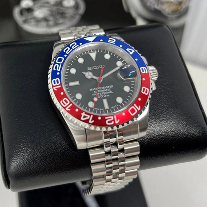 Sub-Diver "Pepsi" con movimiento NH35, cristal zafiro y acero 316L | XP Watch Co.