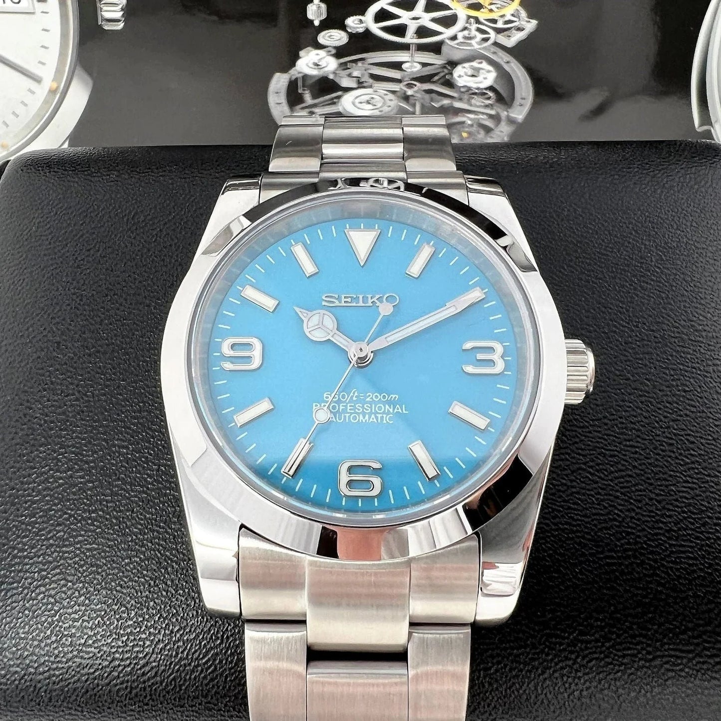 DJ-Fluted "Light Blue" (Non-Fluted Bezel) - Reloj personalizado con movimiento automático NH35 y cristal de zafiro | XP Watch Co.