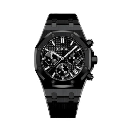 ROAK Chronograph "Black Panther" - Reloj personalizado con cronógrafo VK63 y cristal de zafiro | XP Watch Co.