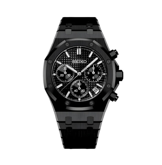 Reloj Automático XP Mod XP Mod ROAK Chronograph "Black Panther" - VK63 cronógrafo negro acero 316L cristal zafiro | XP Watch Co.