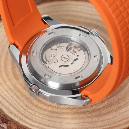 Aqua-Tropic Mod "Orange" - Reloj personalizado con movimiento automático NH35 y cristal de zafiro | XP Watch Co.
