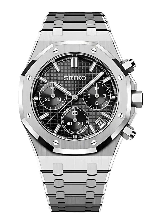 Reloj Automático XP Mod XP Mod ROAK Chronograph Black - VK63 cronógrafo acero 316L cristal zafiro | XP Watch Co.