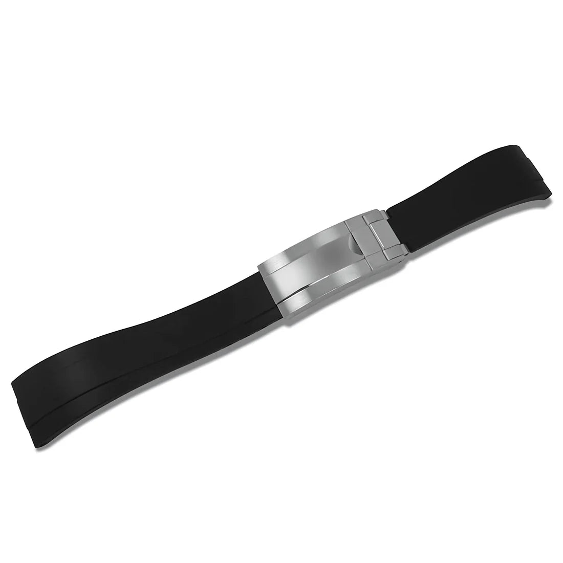 Correa Oysterflex - Correa negra personalizada con acero inoxidable 316L para reloj de lujo silencioso | XP Watch Co.
