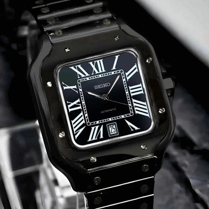 Santeiko Mod "Midnight Black" - Reloj personalizado con movimiento automático NH35 y cristal de zafiro | XP Watch Co.