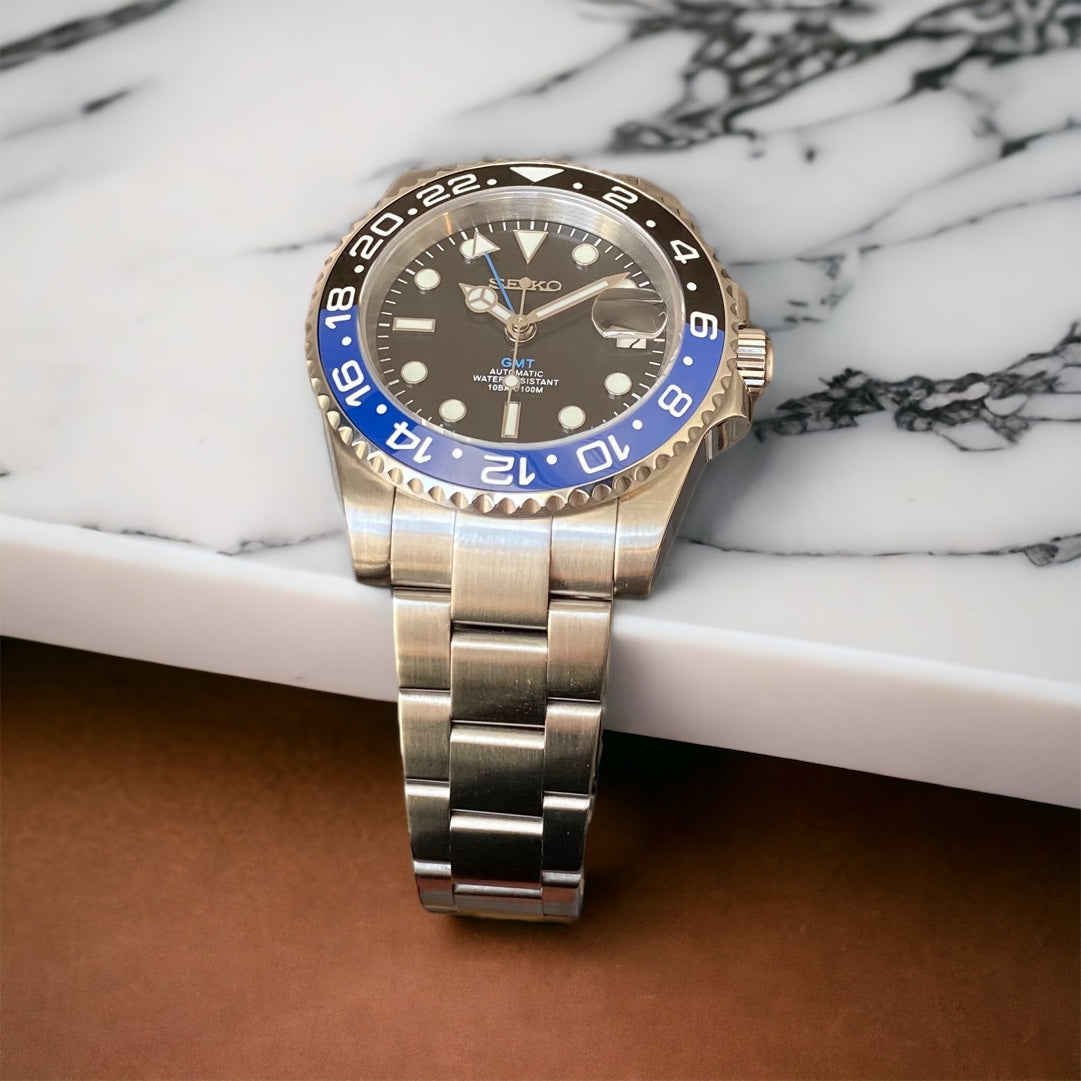 Sub-Diver "Batman" - Reloj personalizado con movimiento NH35 y cristal de zafiro | XP Watch Co.