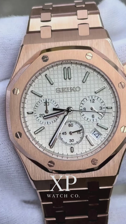 ROAK Chronograph Rosegold "White"