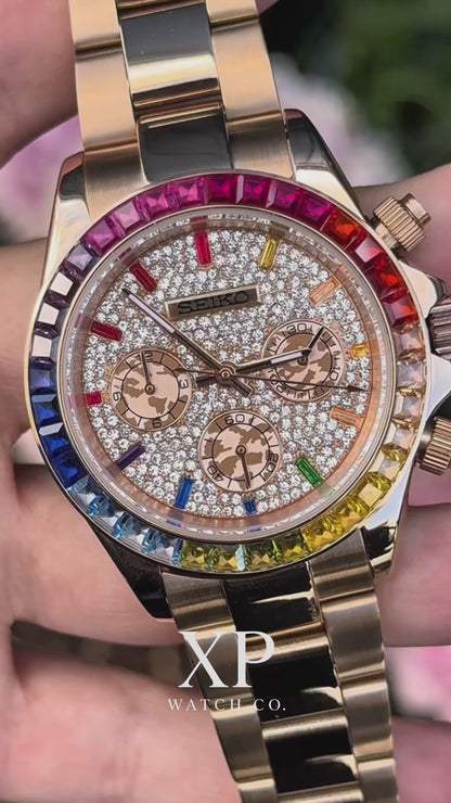 D-Racing Diamond Rainbow Rosegold