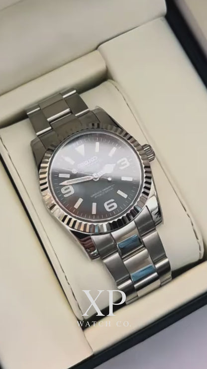 DJ-Fluted Explorer I "Black" - Non-Fluted Bezel