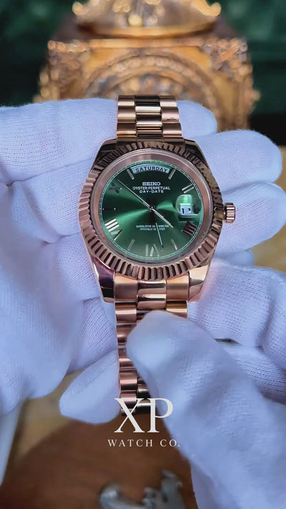 DD-President "Mint Green Roman Rose Gold"
