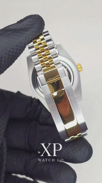 DJ-Fluted Two-Tone Gem Gold