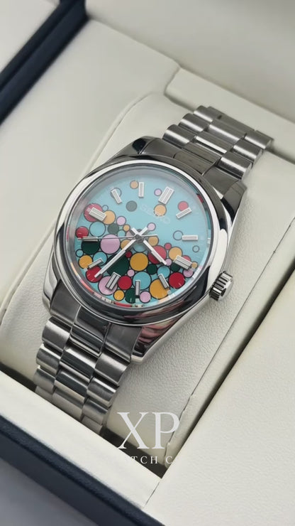 DJ-Fluted "Celebration Bubbles" (Non-Fluted Bezel)