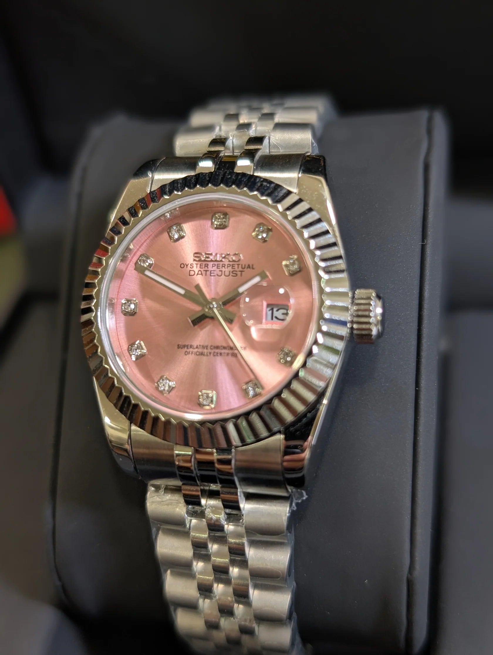 Ladyjust "Pink Diamond" - Reloj personalizado con cristal de zafiro y acero inoxidable 316L | XP Watch Co.