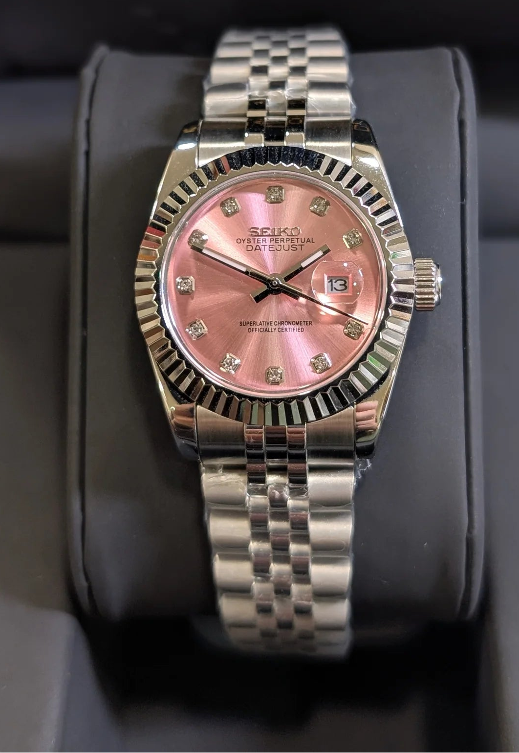 Ladyjust "Pink Diamond" - Reloj personalizado con cristal de zafiro y acero inoxidable 316L | XP Watch Co.
