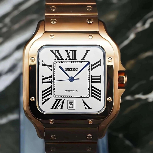 XP Mod S-Aviator Mod "Rose Gold" NH35 automático acero 316L cristal zafiro | XP Watch Co.