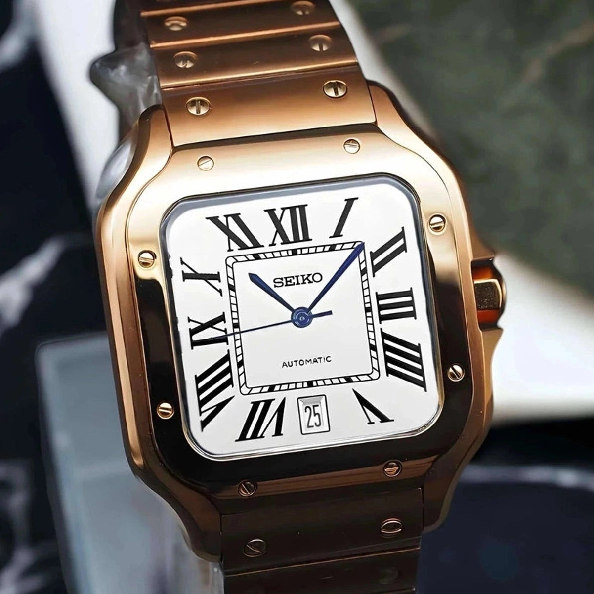 Santeiko Mod "Rose Gold" - Reloj personalizado con movimiento automático NH35 y cristal de zafiro | XP Watch Co.
