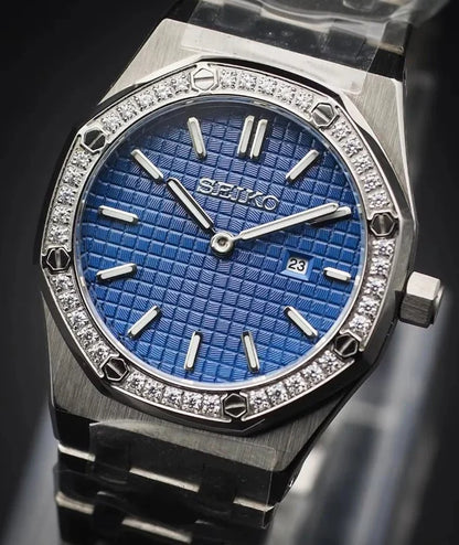 ROAK "Diamond" Blue para Mujer - Reloj personalizado con cristal de zafiro y acero inoxidable 316L | XP Watch Co.