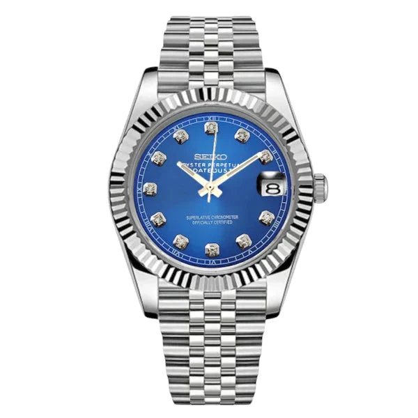 Ladyjust "Ice Blue Diamond" - Reloj personalizado con cristal de zafiro y movimiento automático NH35 | XP Watch Co.