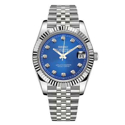 Ladyjust "Ice Blue Diamond" - Reloj personalizado con cristal de zafiro y movimiento automático NH35 | XP Watch Co.