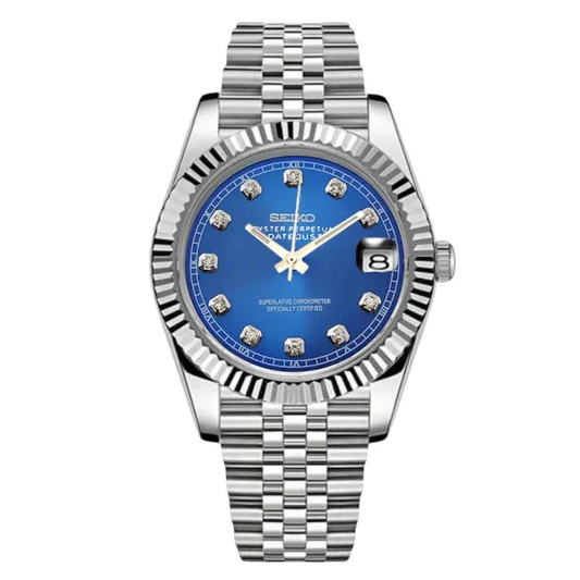Ladyjust "Ice Blue Diamond" - Reloj personalizado con cristal de zafiro y movimiento automático NH35 | XP Watch Co.