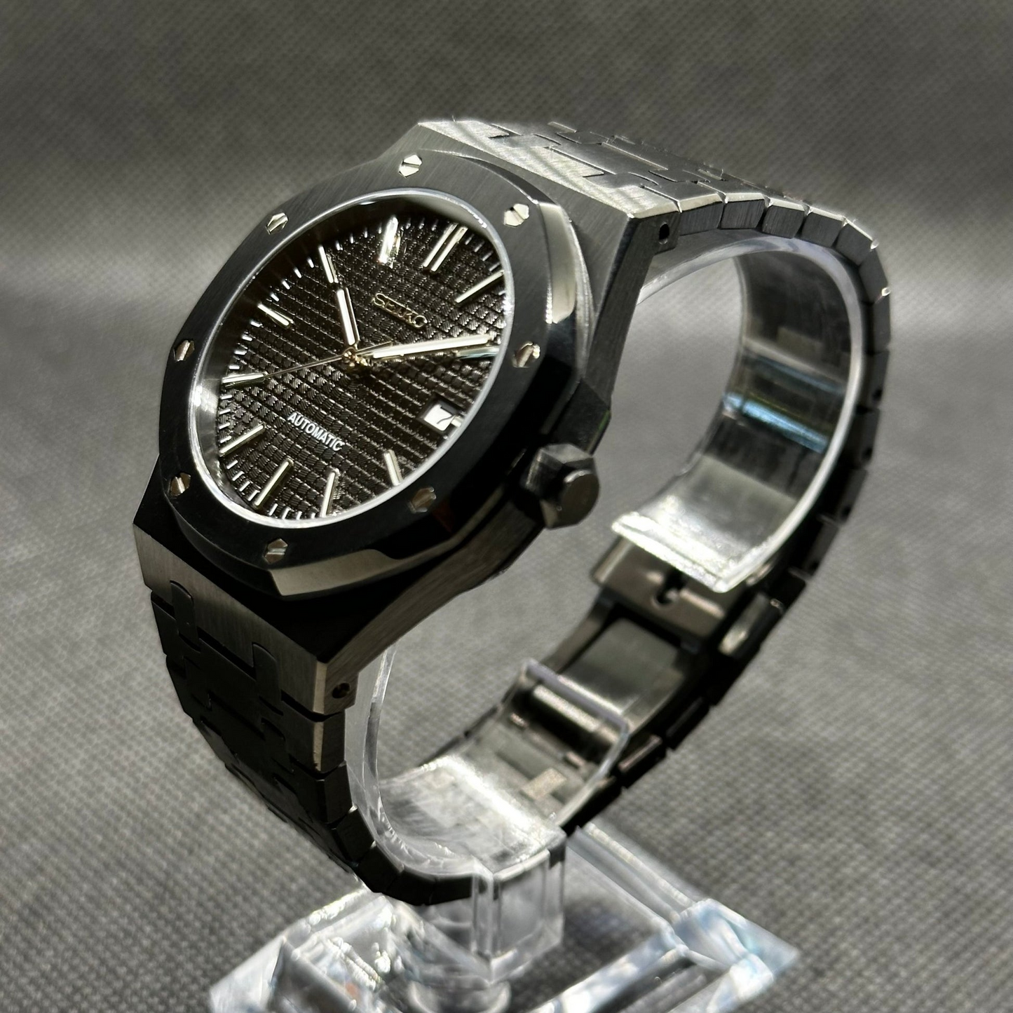 ROAK "Black Classic" - Reloj personalizado con movimiento automático NH35 y acero inoxidable 316L | XP Watch Co.