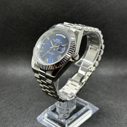 DD-President "Royal Blue Roman" - Reloj personalizado con cristal de zafiro y acero inoxidable 316L | XP Watch Co.