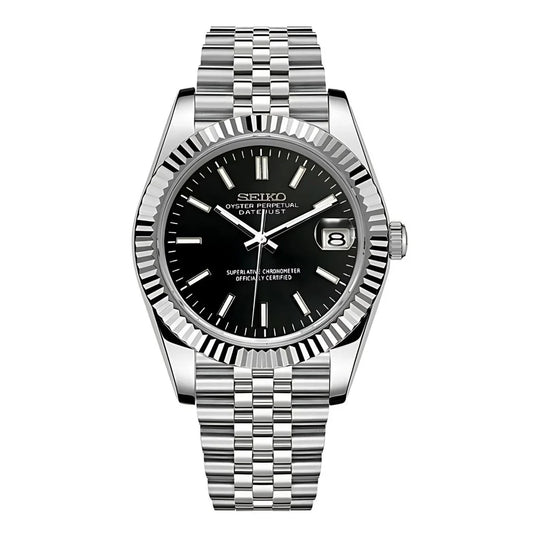 Reloj Automático XP Mod XP Mod DJ-Fluted "Black" con movimiento NH35 automático, cristal zafiro y acero 316L | XP Watch Co.