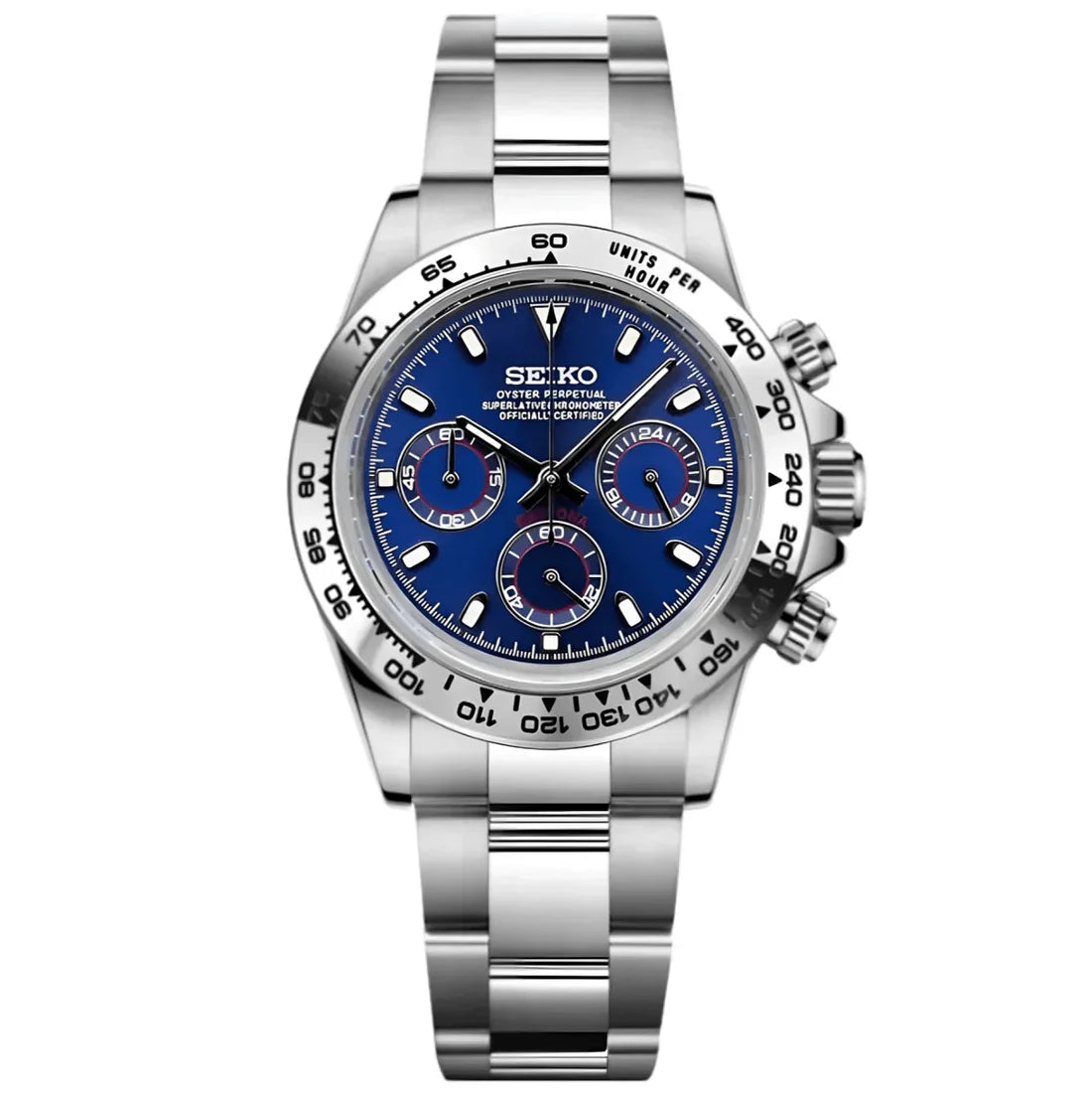 D-Racing "Ocean Blue" - Reloj personalizado con cristal de zafiro y acero inoxidable 316L | XP Watch Co.
