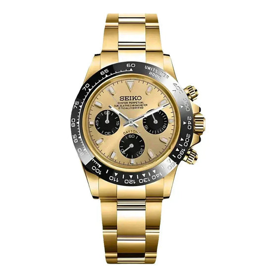 XP Mod D-Racing Reloj Automático XP Mod "Gold W/Black (Pikachu)" con movimiento VK63, cristal zafiro y acero 316L | XP Watch Co.