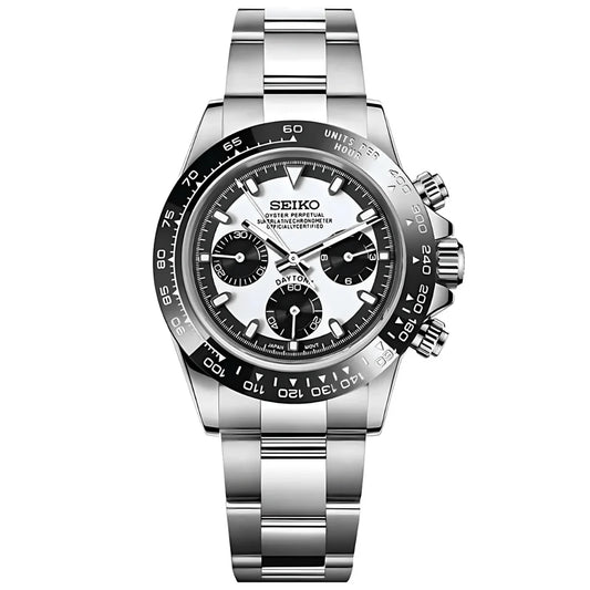 XP Mod D-Racing Reloj Automático XP Mod "Ceramic White" con movimiento VK63, cristal zafiro y acero 316L | XP Watch Co.