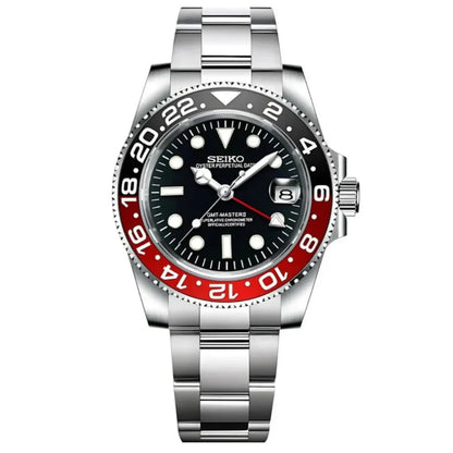 GMT Dual-Time "Coke" - Reloj personalizado con acero inoxidable 316L y cristal de zafiro | XP Watch Co.