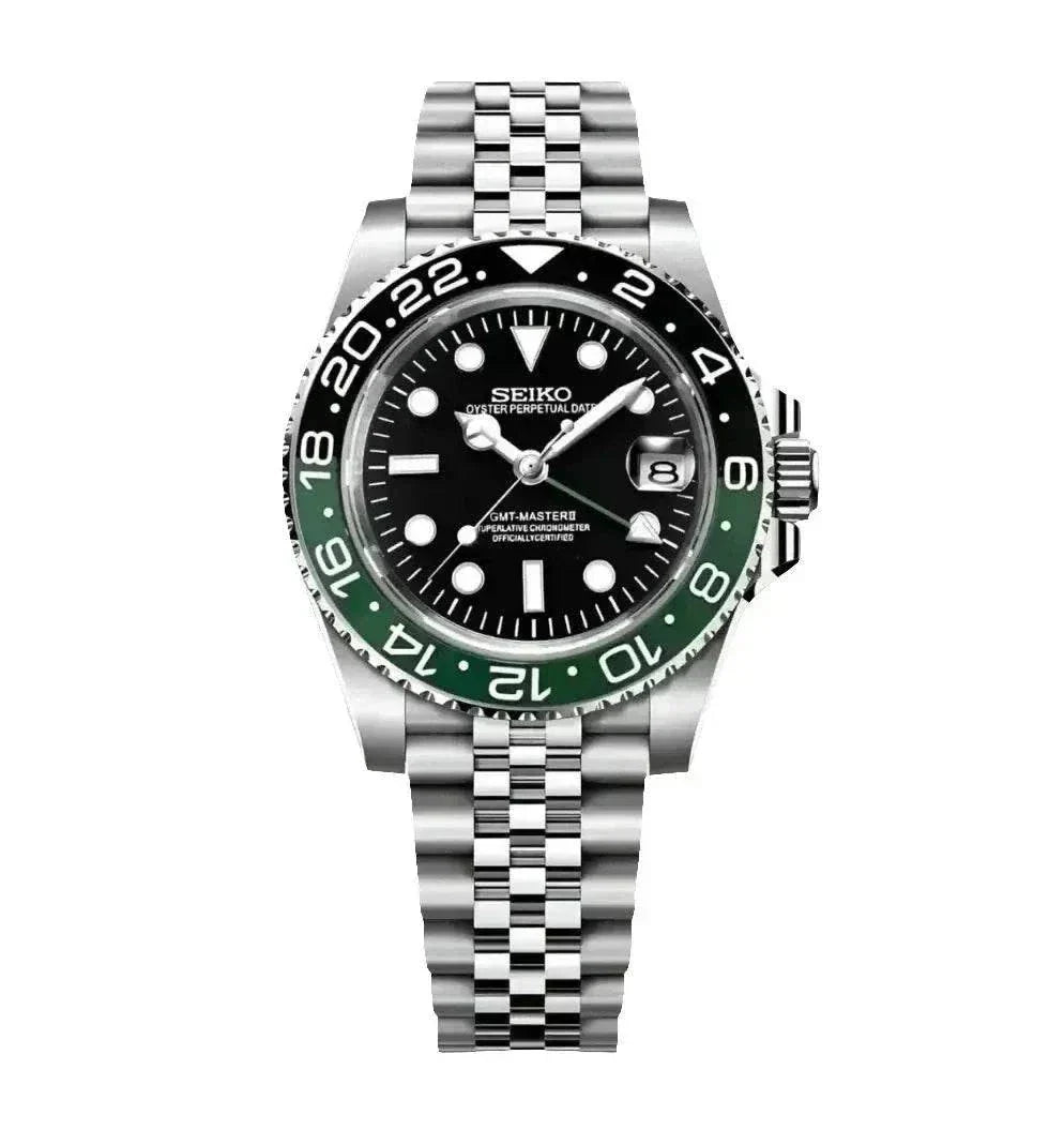 GMT Dual-Time Dual-Time "Starbucks" - Reloj personalizado con movimiento automático NH35 y cristal de zafiro | XP Watch Co.