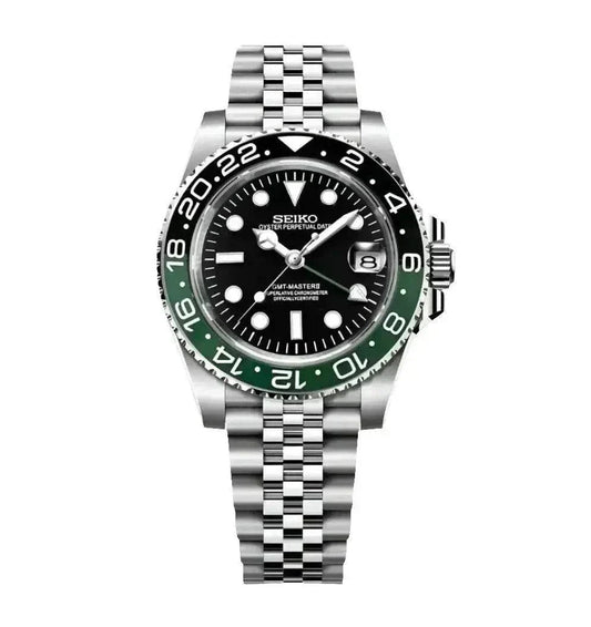 GMT Dual-Time Dual-Time "Starbucks" - Reloj personalizado con movimiento automático NH35 y cristal de zafiro | XP Watch Co.