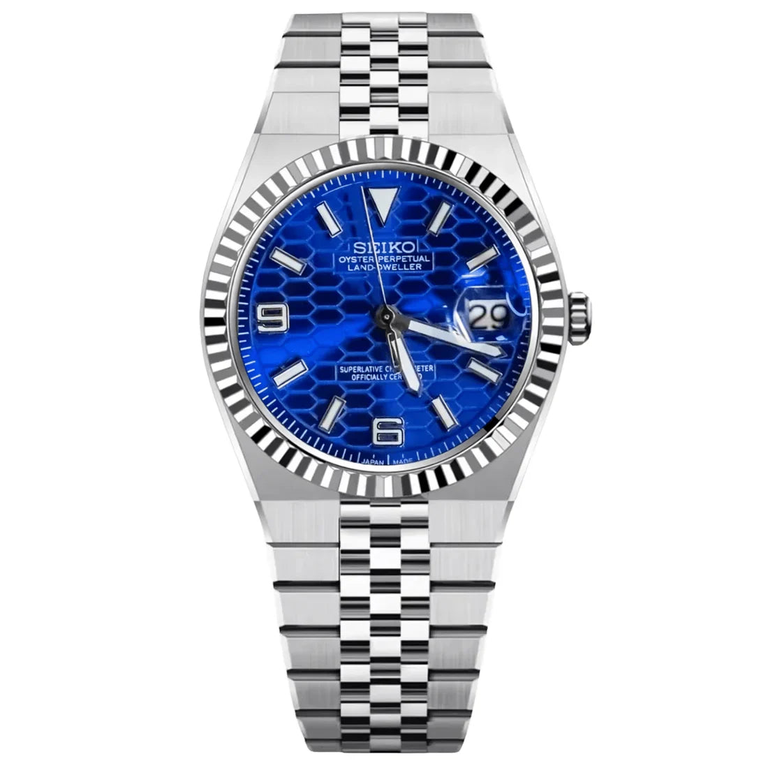Land-Dweller Mod "Dark Blue" - Reloj personalizado con cristal de zafiro y acero inoxidable 316L | XP Watch Co.
