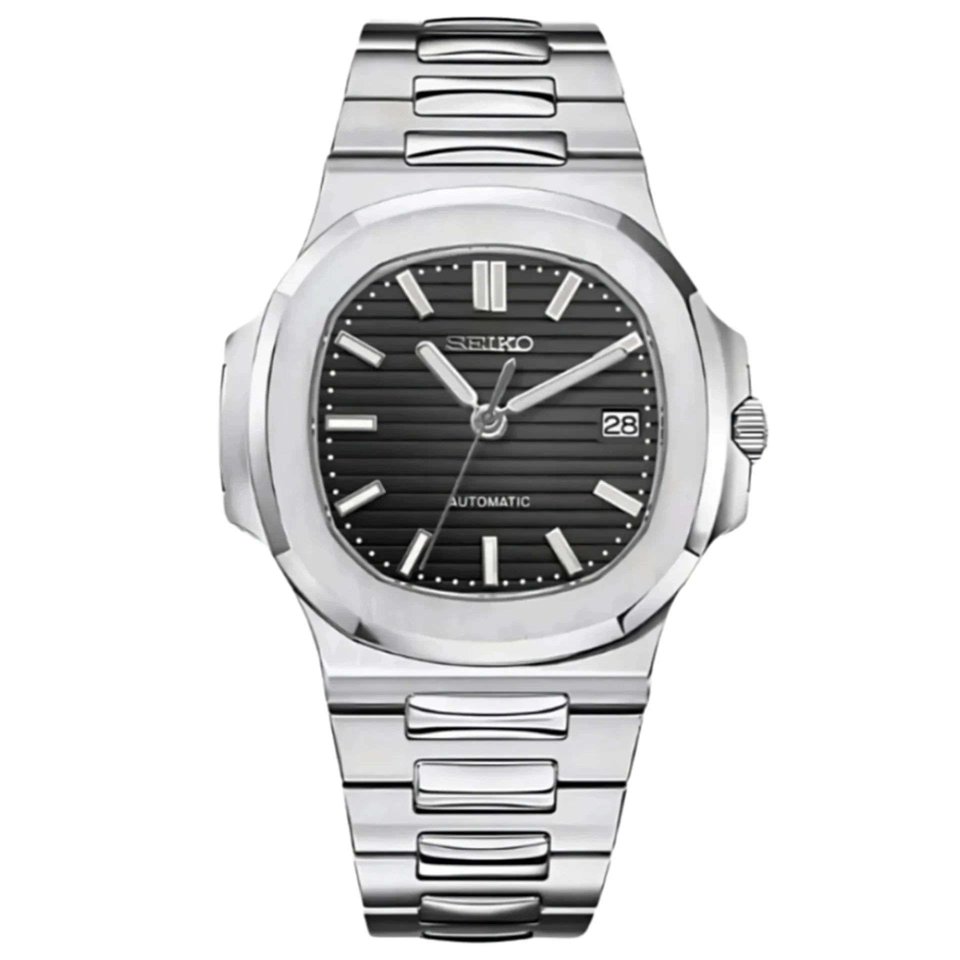 Nautic Mod "Classic Black" - Reloj personalizado con movimiento automático NH35 y acero inoxidable 316L | XP Watch Co.