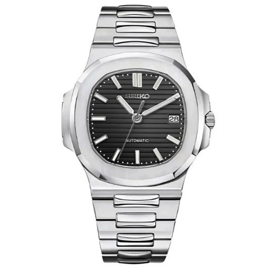 XP XP Mod Nautic Mod "Classic Black" con movimiento NH70 automático, cristal zafiro y acero 316L | XP Watch Co.