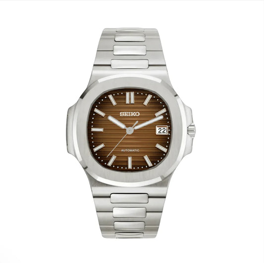 XP XP Mod Nautic Mod "Chocolate Brown" con movimiento NH35, acero 316L y cristal zafiro | XP Watch Co.